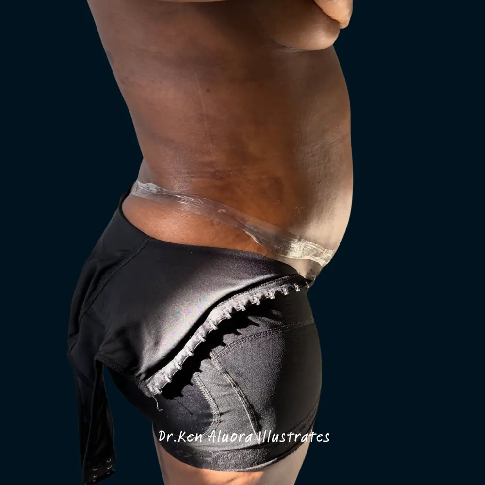 Tummy Tuck | Lateral Abdomen Contouring after